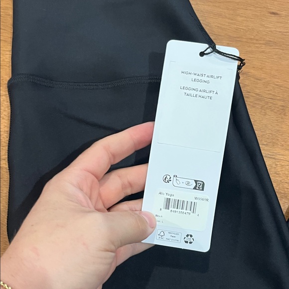 ALO high waist airlift Yoga Jet Black Leggings brand new - Picture 3 of 7